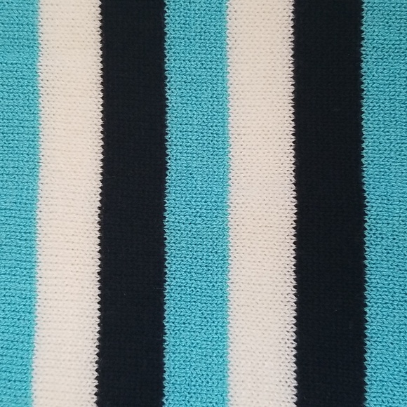 Striped short sleeve light sweater sz M - Picture 3 of 5